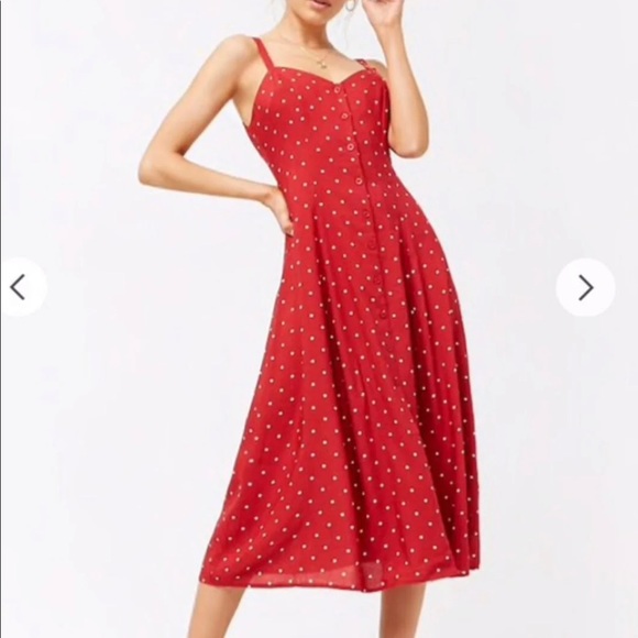 Forever 21 midi polka dot dress - Picture 1 of 6